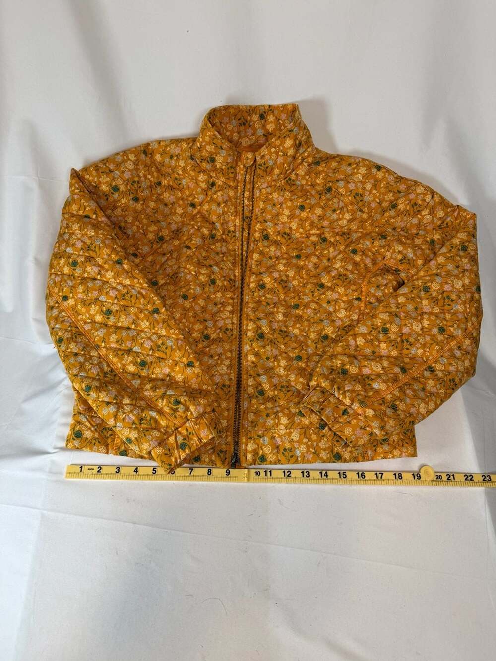 Cottagecore Whimsical Sonoma Goods For Life Mustard Yellow Ditsy Floral Quilted